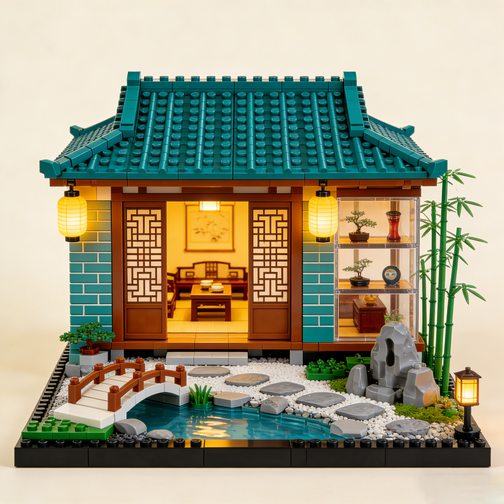 Serene Garden Pavilion Building Set